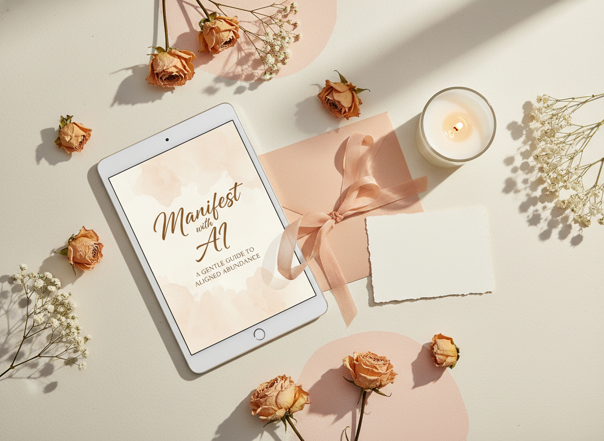 Journal mockup with cozy desk